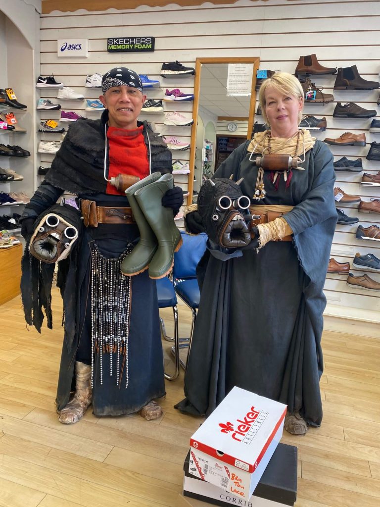 West Cork Tuskens visiting sponsor Connolly Shoes in Dunmanway